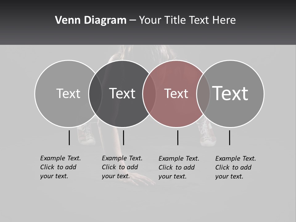 A Woman Doing Push Ups In The Dark PowerPoint Template