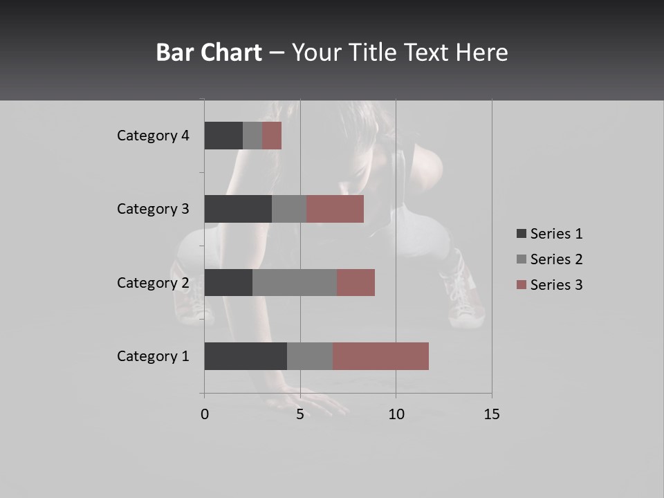 A Woman Doing Push Ups In The Dark PowerPoint Template