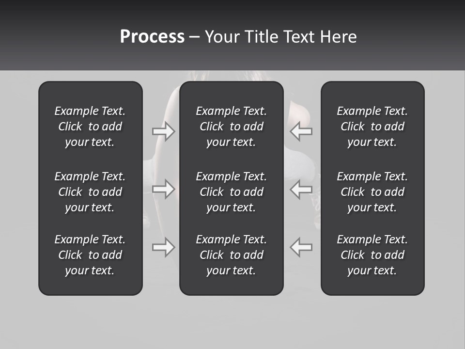 A Woman Doing Push Ups In The Dark PowerPoint Template