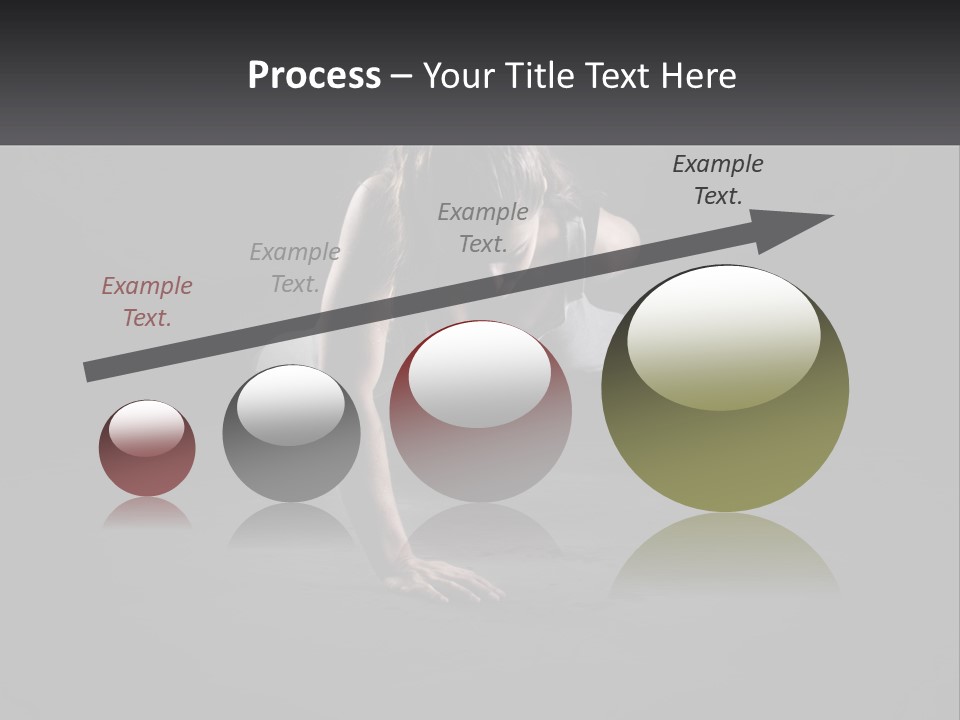 A Woman Doing Push Ups In The Dark PowerPoint Template