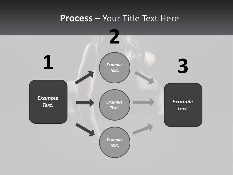 A Woman Doing Push Ups In The Dark PowerPoint Template