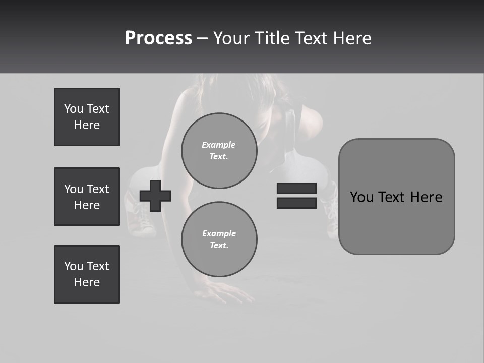 A Woman Doing Push Ups In The Dark PowerPoint Template