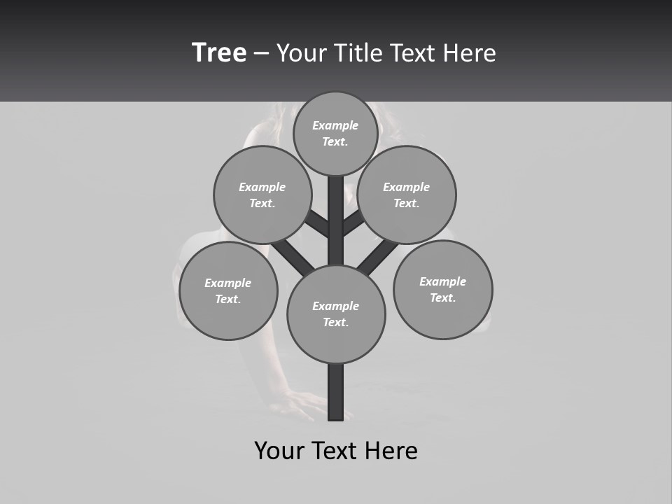 A Woman Doing Push Ups In The Dark PowerPoint Template