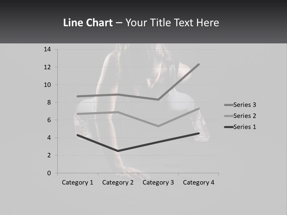 A Woman Doing Push Ups In The Dark PowerPoint Template