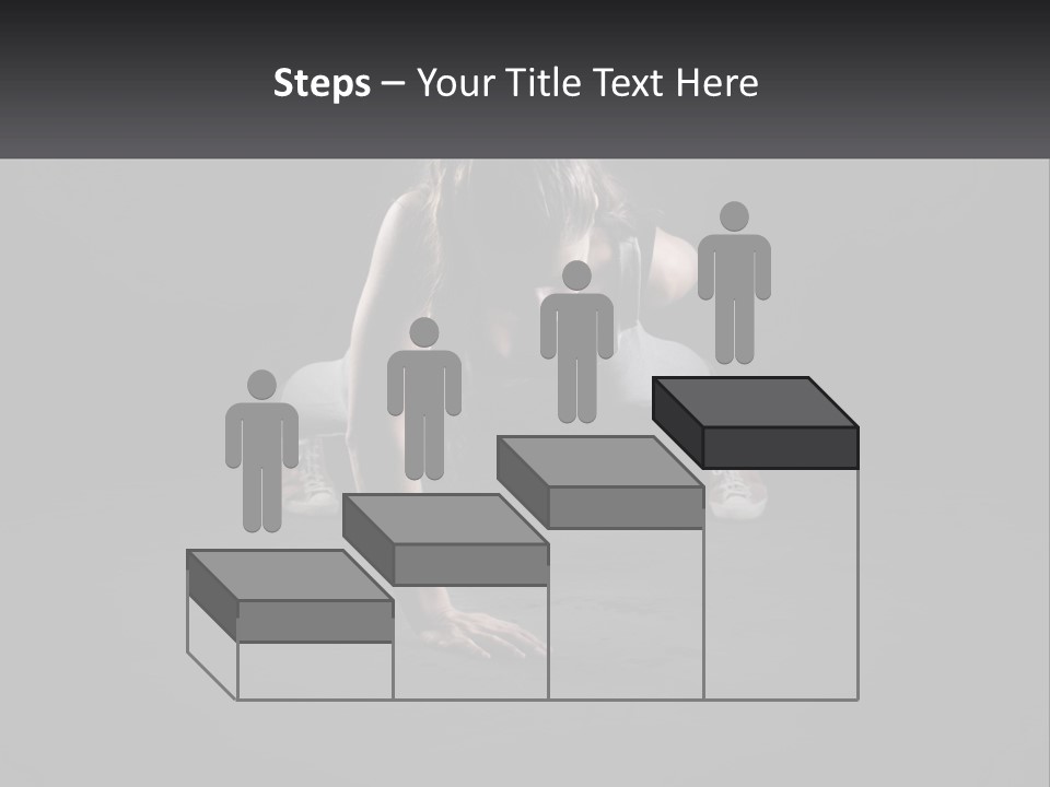 A Woman Doing Push Ups In The Dark PowerPoint Template