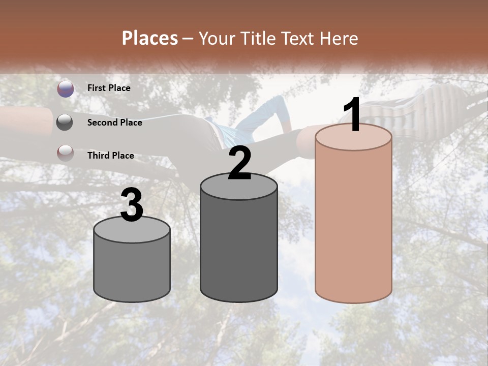 A Woman Doing A Handstand On A Tree Powerpoint Presentation PowerPoint Template