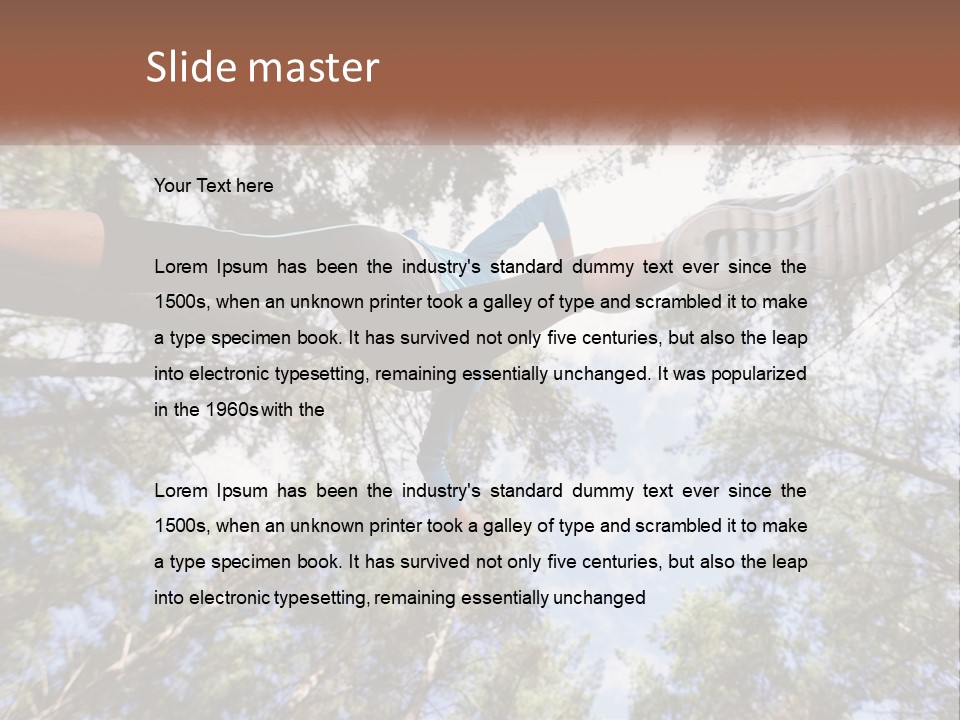 A Woman Doing A Handstand On A Tree Powerpoint Presentation PowerPoint Template