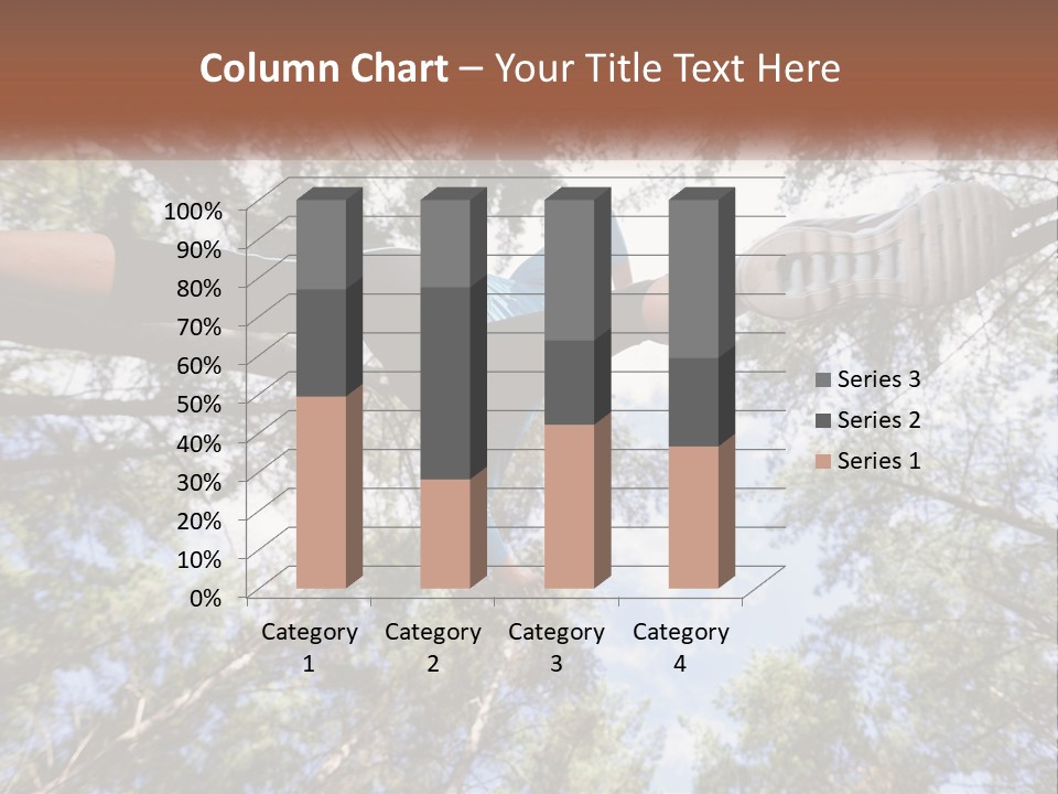 A Woman Doing A Handstand On A Tree Powerpoint Presentation PowerPoint Template