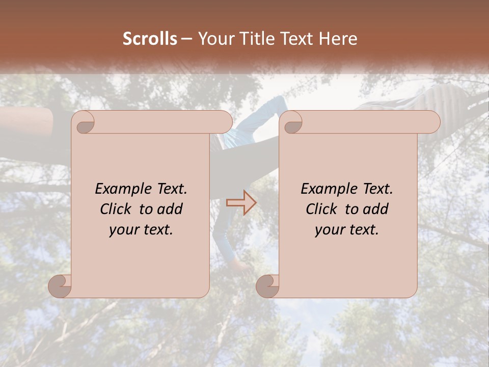 A Woman Doing A Handstand On A Tree Powerpoint Presentation PowerPoint Template