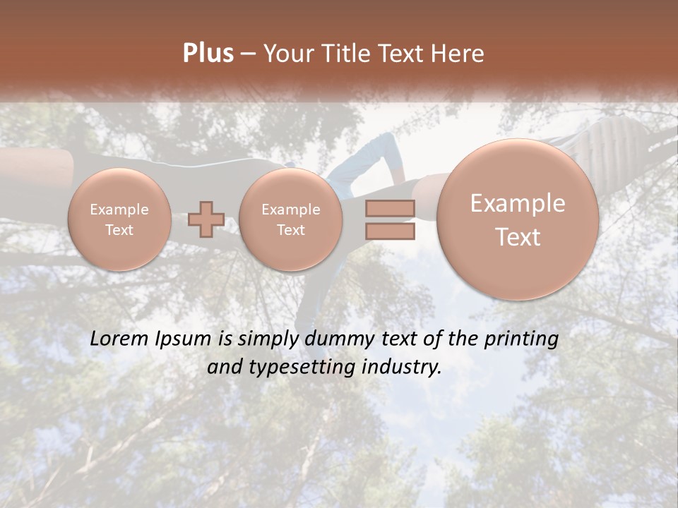 A Woman Doing A Handstand On A Tree Powerpoint Presentation PowerPoint Template