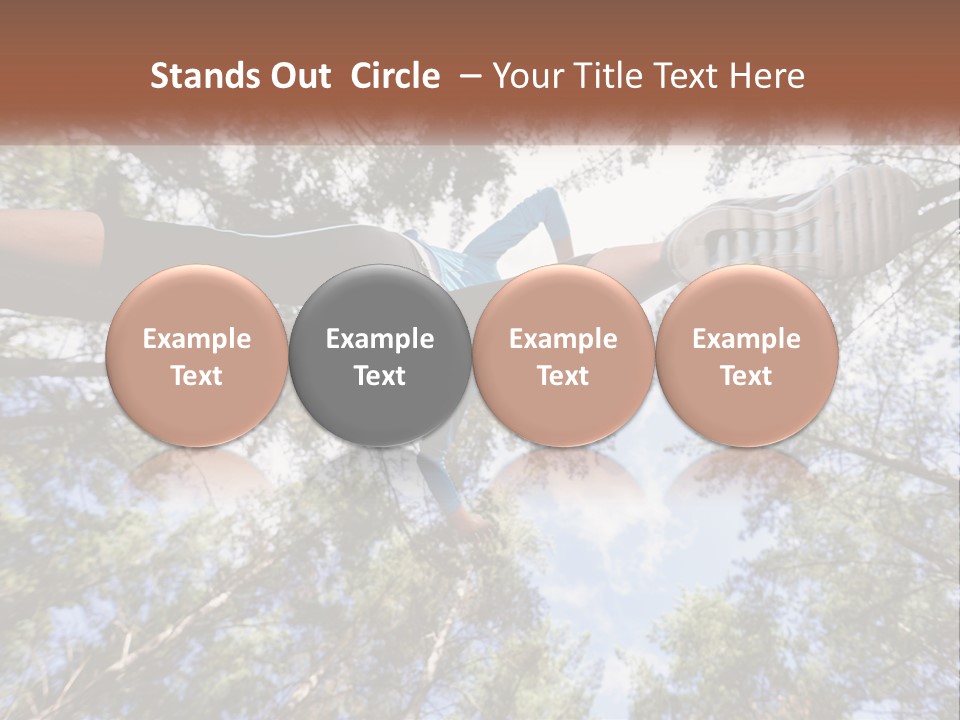 A Woman Doing A Handstand On A Tree Powerpoint Presentation PowerPoint Template