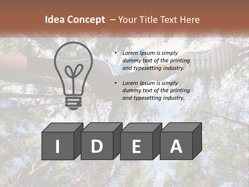 A Woman Doing A Handstand On A Tree Powerpoint Presentation PowerPoint Template