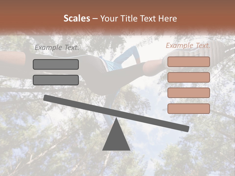 A Woman Doing A Handstand On A Tree Powerpoint Presentation PowerPoint Template