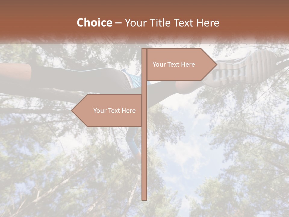 A Woman Doing A Handstand On A Tree Powerpoint Presentation PowerPoint Template