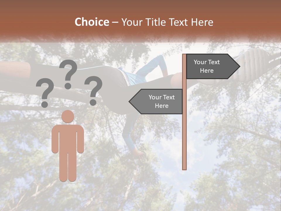 A Woman Doing A Handstand On A Tree Powerpoint Presentation PowerPoint Template