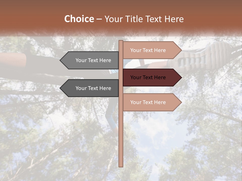 A Woman Doing A Handstand On A Tree Powerpoint Presentation PowerPoint Template