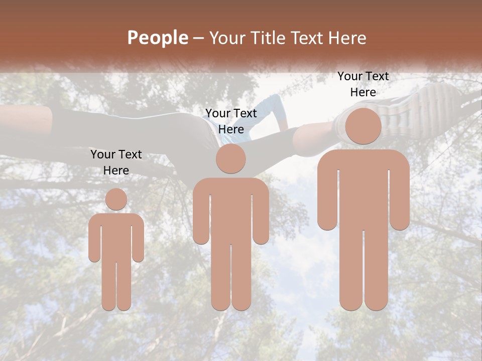 A Woman Doing A Handstand On A Tree Powerpoint Presentation PowerPoint Template