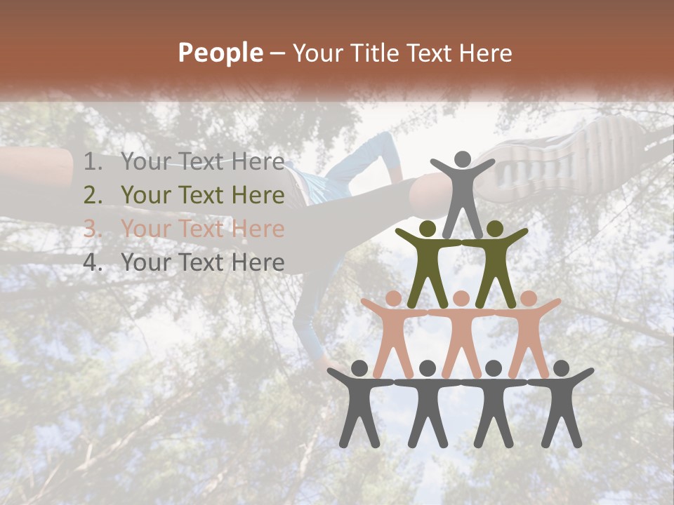 A Woman Doing A Handstand On A Tree Powerpoint Presentation PowerPoint Template