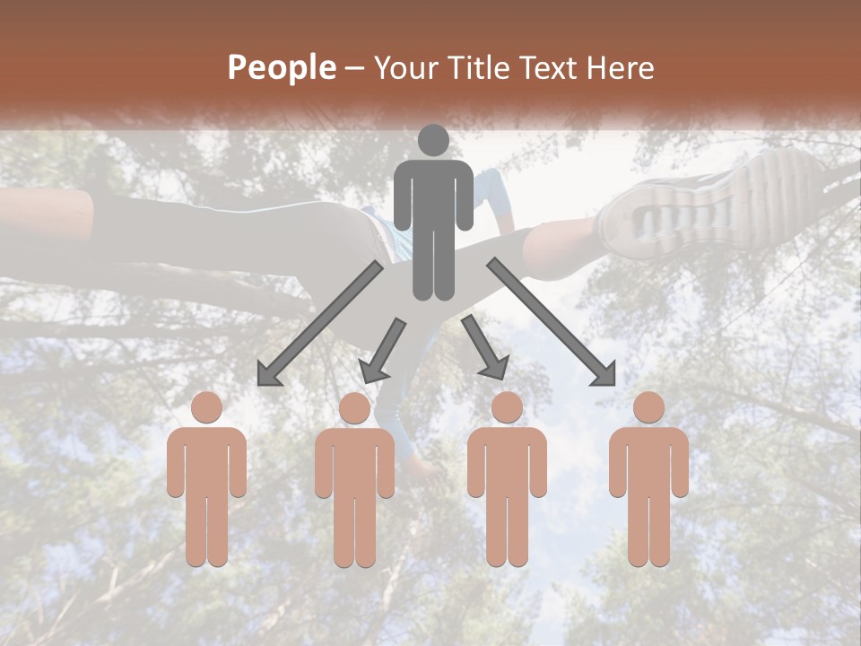 A Woman Doing A Handstand On A Tree Powerpoint Presentation PowerPoint Template