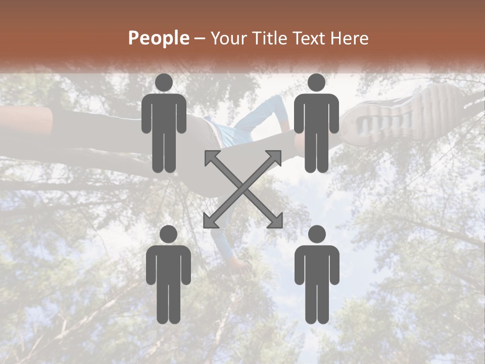 A Woman Doing A Handstand On A Tree Powerpoint Presentation PowerPoint Template