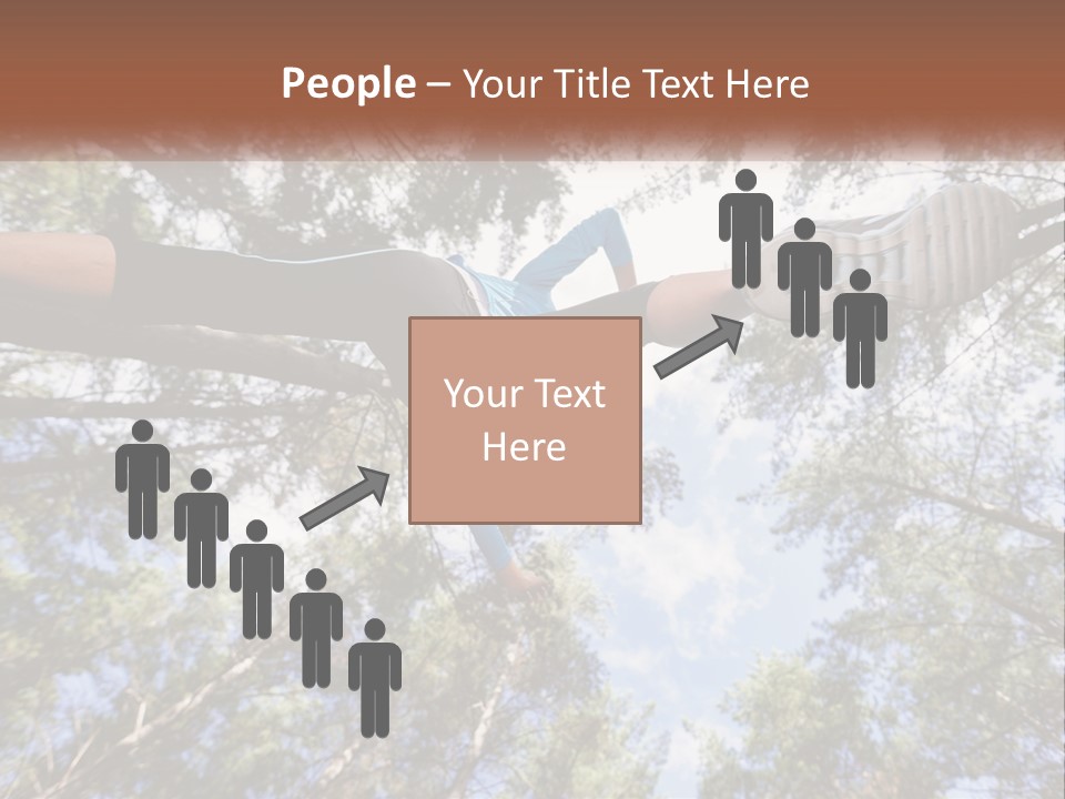 A Woman Doing A Handstand On A Tree Powerpoint Presentation PowerPoint Template