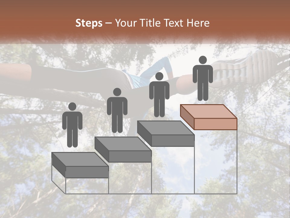 A Woman Doing A Handstand On A Tree Powerpoint Presentation PowerPoint Template