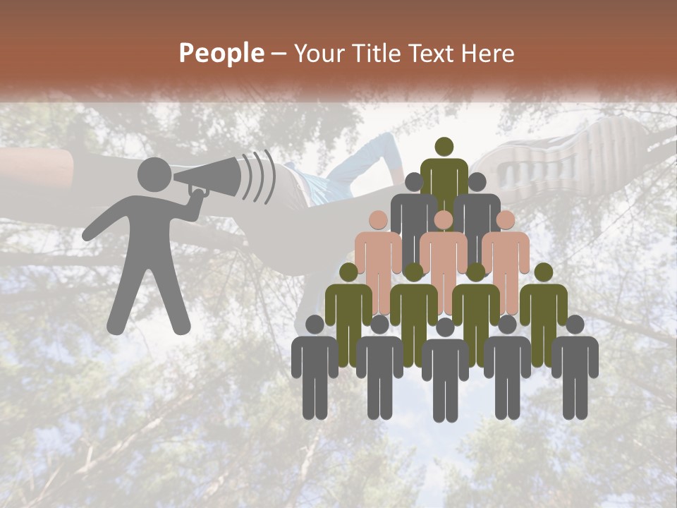 A Woman Doing A Handstand On A Tree Powerpoint Presentation PowerPoint Template