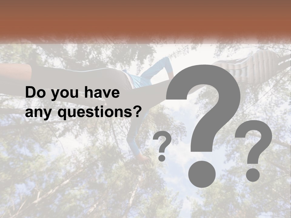 A Woman Doing A Handstand On A Tree Powerpoint Presentation PowerPoint Template