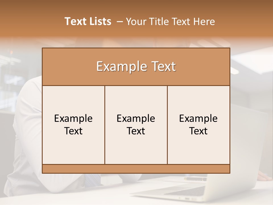 Two Men Sitting At A Table Looking At A Laptop PowerPoint Template
