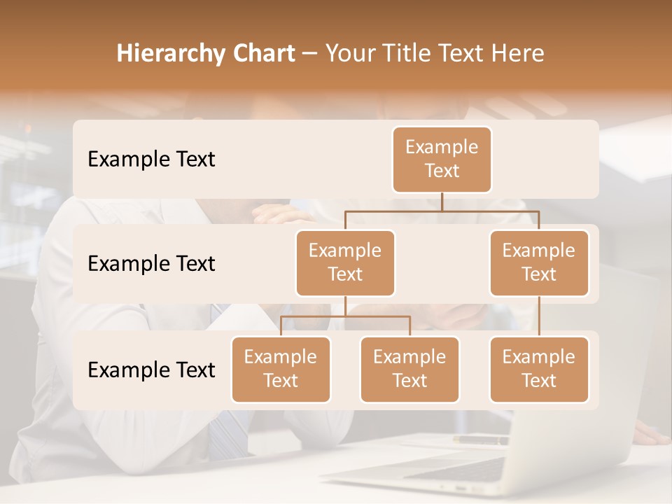 Two Men Sitting At A Table Looking At A Laptop PowerPoint Template