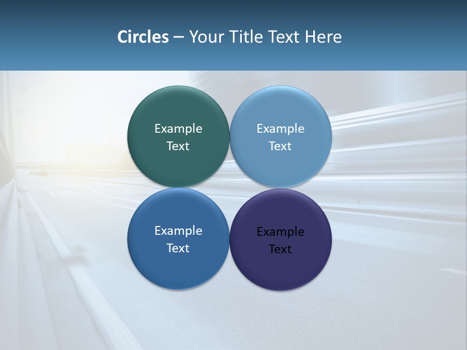 A Blurry Photo Of A Highway With Buildings In The Background PowerPoint Template