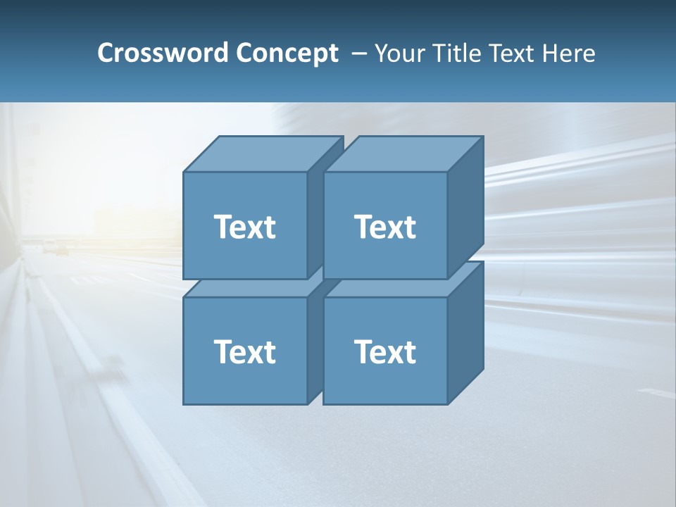 A Blurry Photo Of A Highway With Buildings In The Background PowerPoint Template