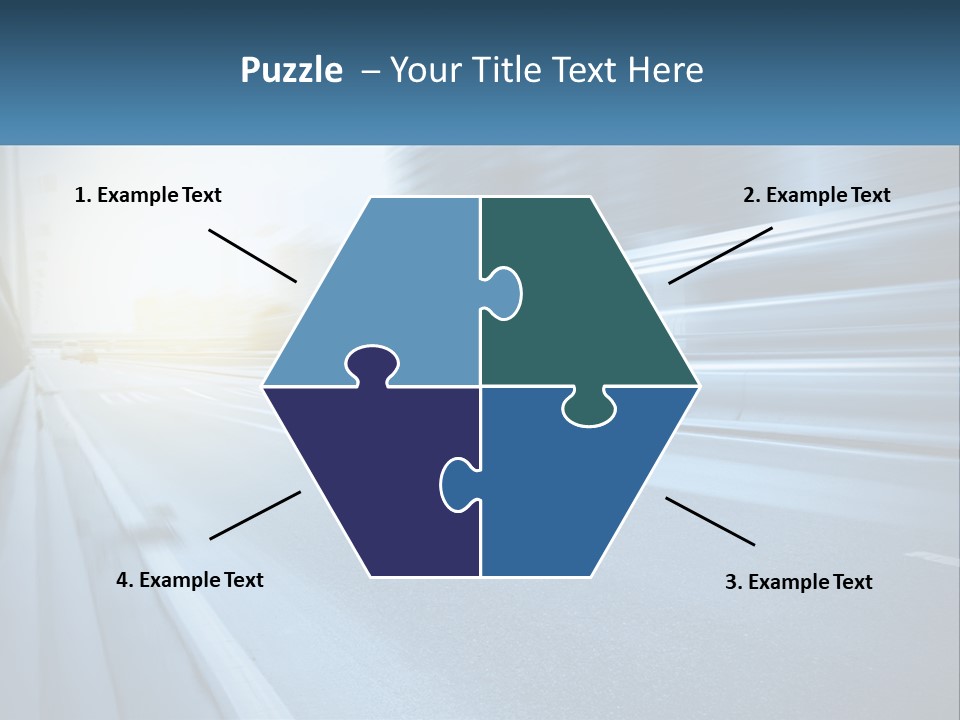 A Blurry Photo Of A Highway With Buildings In The Background PowerPoint Template