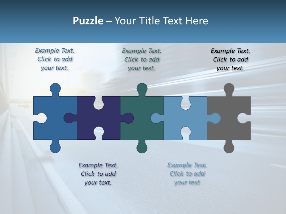 A Blurry Photo Of A Highway With Buildings In The Background PowerPoint Template