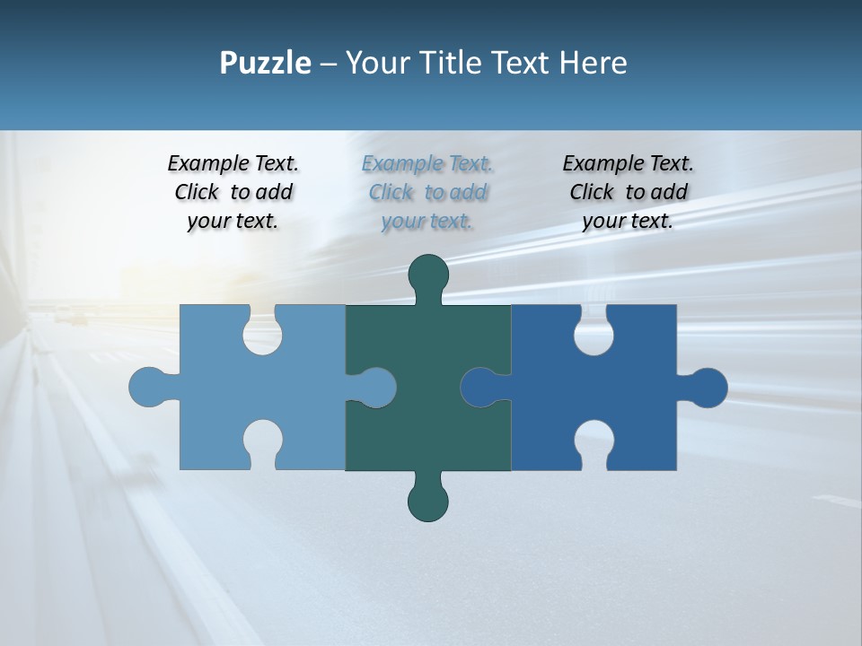 A Blurry Photo Of A Highway With Buildings In The Background PowerPoint Template