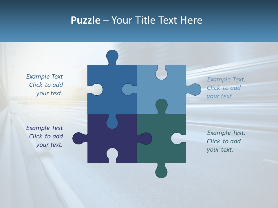 A Blurry Photo Of A Highway With Buildings In The Background PowerPoint Template