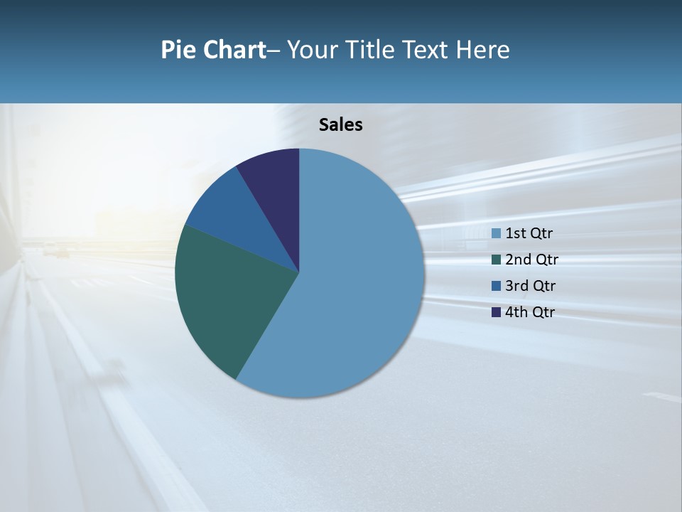 A Blurry Photo Of A Highway With Buildings In The Background PowerPoint Template