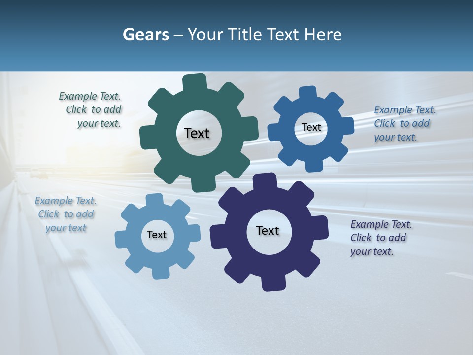 A Blurry Photo Of A Highway With Buildings In The Background PowerPoint Template