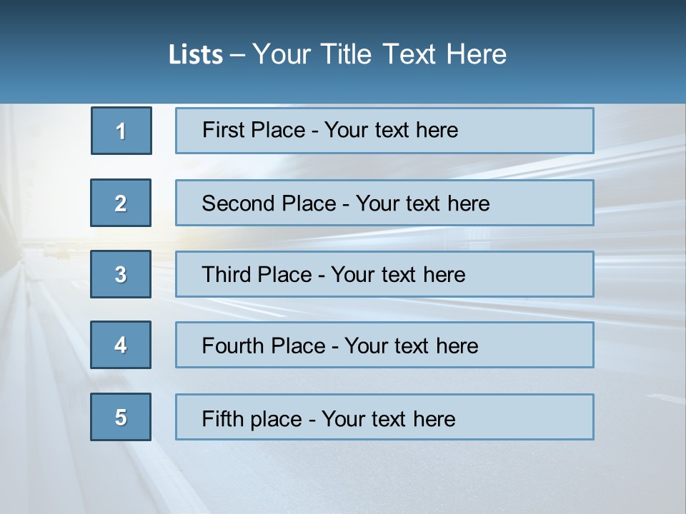 A Blurry Photo Of A Highway With Buildings In The Background PowerPoint Template