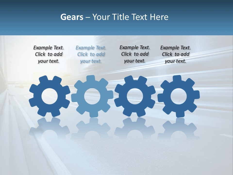 A Blurry Photo Of A Highway With Buildings In The Background PowerPoint Template