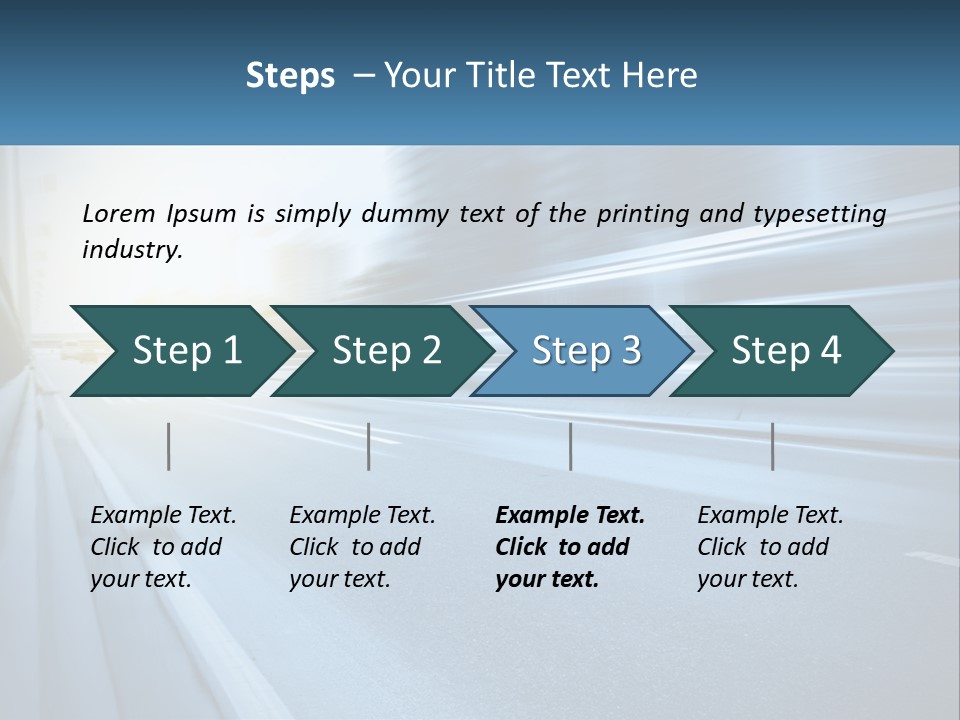 A Blurry Photo Of A Highway With Buildings In The Background PowerPoint Template