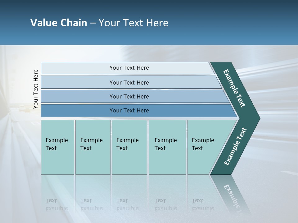 A Blurry Photo Of A Highway With Buildings In The Background PowerPoint Template