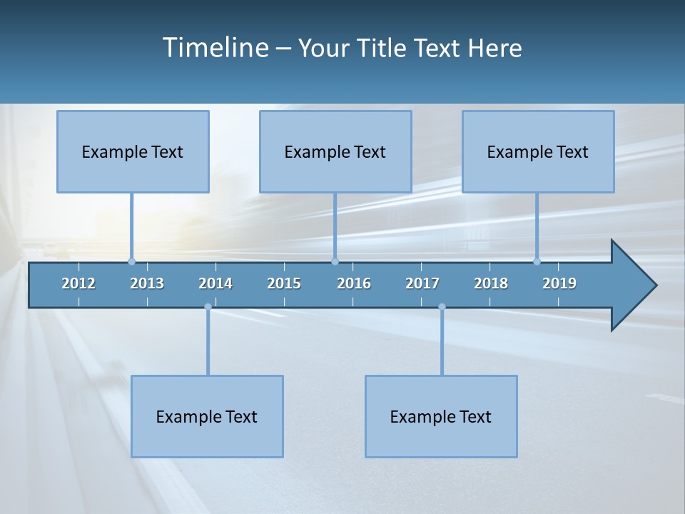 A Blurry Photo Of A Highway With Buildings In The Background PowerPoint Template
