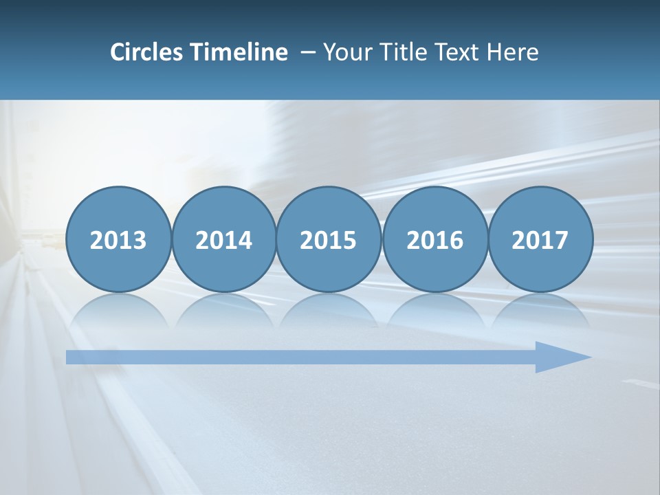 A Blurry Photo Of A Highway With Buildings In The Background PowerPoint Template