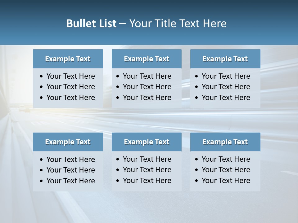 A Blurry Photo Of A Highway With Buildings In The Background PowerPoint Template