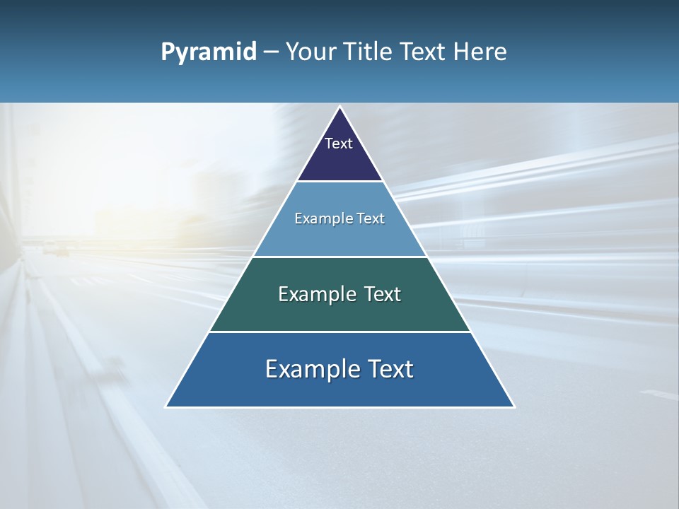 A Blurry Photo Of A Highway With Buildings In The Background PowerPoint Template