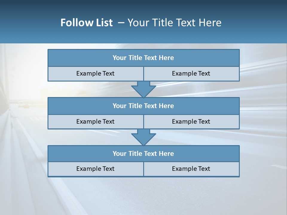 A Blurry Photo Of A Highway With Buildings In The Background PowerPoint Template