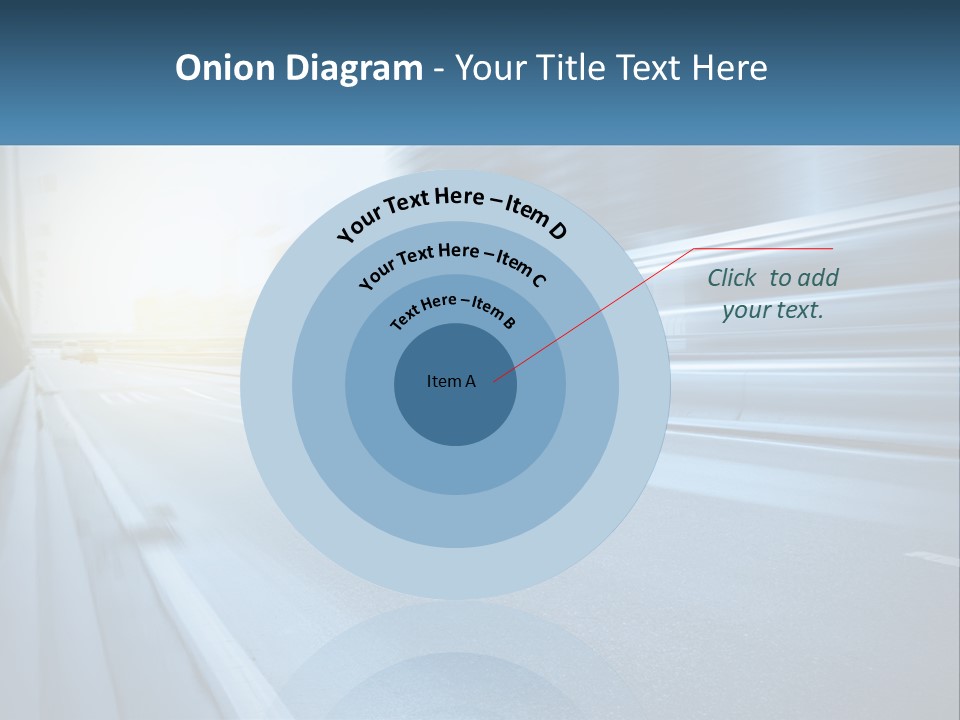 A Blurry Photo Of A Highway With Buildings In The Background PowerPoint Template