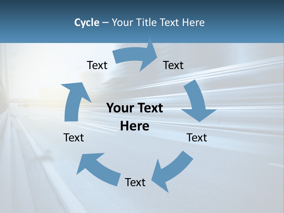 A Blurry Photo Of A Highway With Buildings In The Background PowerPoint Template