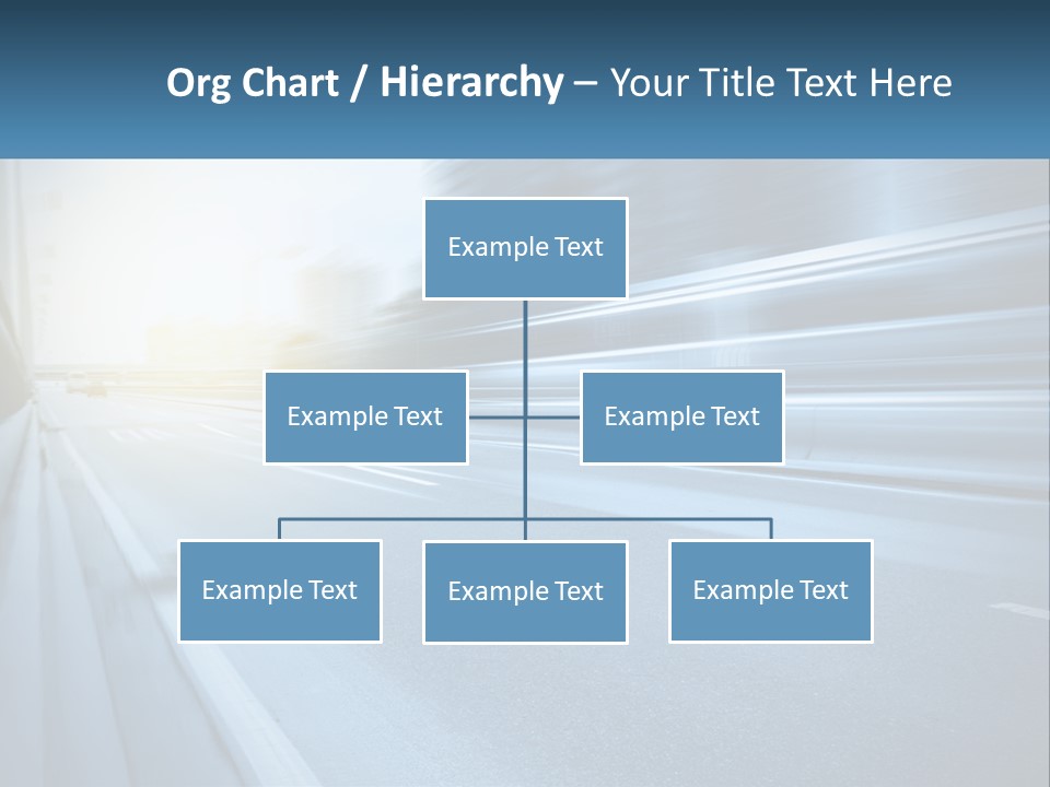 A Blurry Photo Of A Highway With Buildings In The Background PowerPoint Template